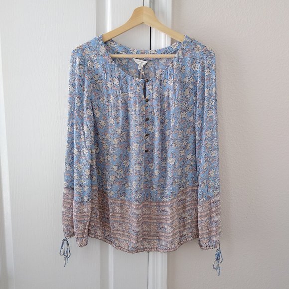 Lucky Brand Tops - Lucky Elastic Waist Boho Long Sleeve Top